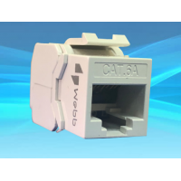Keystone Jack CAT 6A White 180° Tool Free Webb
