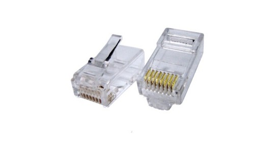Connector RJ45 CAT5E UTP 50 Mic Gold Plated W/Inbuilt Guide. Connector RJ45 CAT5E UTP 50 Mic Gold Plated W/Inbuilt Guide.