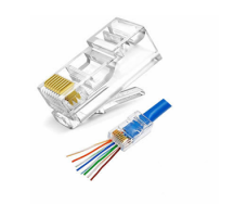 Connector Pass Through RJ45 Cat6 UTP Gold Plated 50mic.