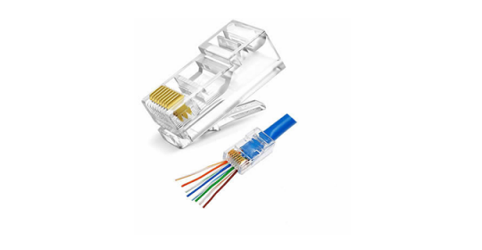 Connector Pass Through RJ45 Cat6 UTP Gold Plated 50mic. Connector Pass Through RJ45 Cat6 UTP Gold Plated 50mic.