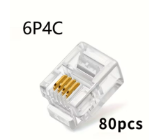 Connector RJ11 - 6P4C 50mic Gold Plating.