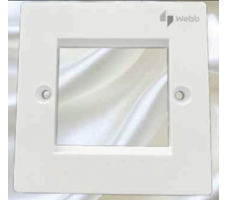 Face Plate Dual RJ45 86x86 - White Webb.