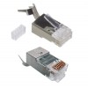 Connector RJ45 CAT7 Shield 50um Gold Plated Guide Separate. Connector RJ45 CAT7 Shield 50um Gold Plated Guide Separate.