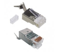 Connector RJ45 CAT7 Shield 50um Gold Plated Guide Separate.