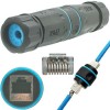 Coupler RJ45-RJ45 CAT6 Shielded IP68 Waterproof W/Cover-BK. Coupler RJ45-RJ45 CAT6 Shielded IP68 Waterproof W/Cover-BK.