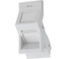 Adaptor Angled Euro CAT6 Unshield Shutter 50x25mm For Key. Adaptor Angled Euro CAT6 Unshield Shutter 50x25mm For Key.