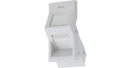 Adaptor Angled Euro CAT6 Unshield Shutter 50x25mm For Key. Adaptor Angled Euro CAT6 Unshield Shutter 50x25mm For Key.