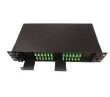 FO PatchPanel 48P,19"2U W/24LC/APC SM DP Adap& 48Pigtail-1m.