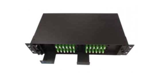 FO PatchPanel 48P,19"2U W/24LC/APC SM DP Adap& 48Pigtail-1m.