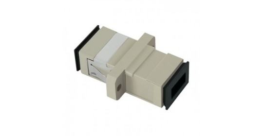 FO Adapter OM1 62.5/125 Spx SC/UPC-SC/UPC W/Clip/ Fl -Beige.