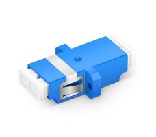 FO Adapter OS2 9/125 Dpx LC/UPC-LC/UPC W/Clips/ Fl-Blue.