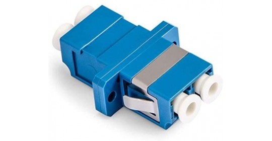 FO Adapter OS2 9/125 Dpx LC/UPC-LC/UPC W/Clips/Fl-Blue.