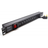 PDU 12Way Vertical 12xC13,1.5mm² Cord W/13A 3m UK Plug.