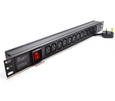 PDU 12Way Vertical 12xC13,1.5mm² Cord W/13A 3m UK Plug. PDU 12Way Vertical 12xC13,1.5mm² Cord W/13A 3m UK Plug.