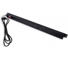 PDU 12 Way Vertical Switched UK 45Deg 13A UK Plug BK-3m. PDU 12 Way Vertical Switched UK 45Deg 13A UK Plug BK-3m.
