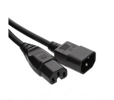 Power Cord IEC C14 - C5 3GO.75mm2 HO5VV-F 2m - Black (Webb). Power Cord IEC C14 - C5 3GO.75mm2 HO5VV-F 2m - Black (Webb).