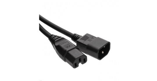 Power Cord IEC C14 - C5 3GO.75mm2 HO5VV-F 2m - Black (Webb).