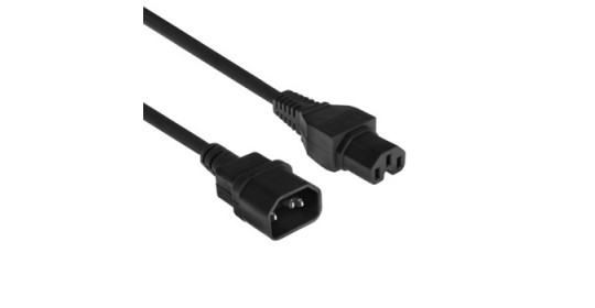 Power Cord C14 - C15, 0.75mm2 - Length 2Mtr.