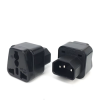 Adapter C14 To 3pin UK Type 13A Without Shutter – Black. Adapter C14 To 3pin UK Type 13A Without Shutter – Black.