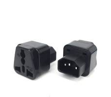 Adapter C14 To 3pin UK Type 13A Without Shutter – Black.