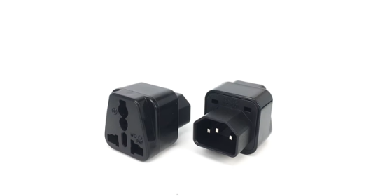 Adapter C14 To 3pin UK Type 13A Without Shutter – Black. Adapter C14 To 3pin UK Type 13A Without Shutter – Black.
